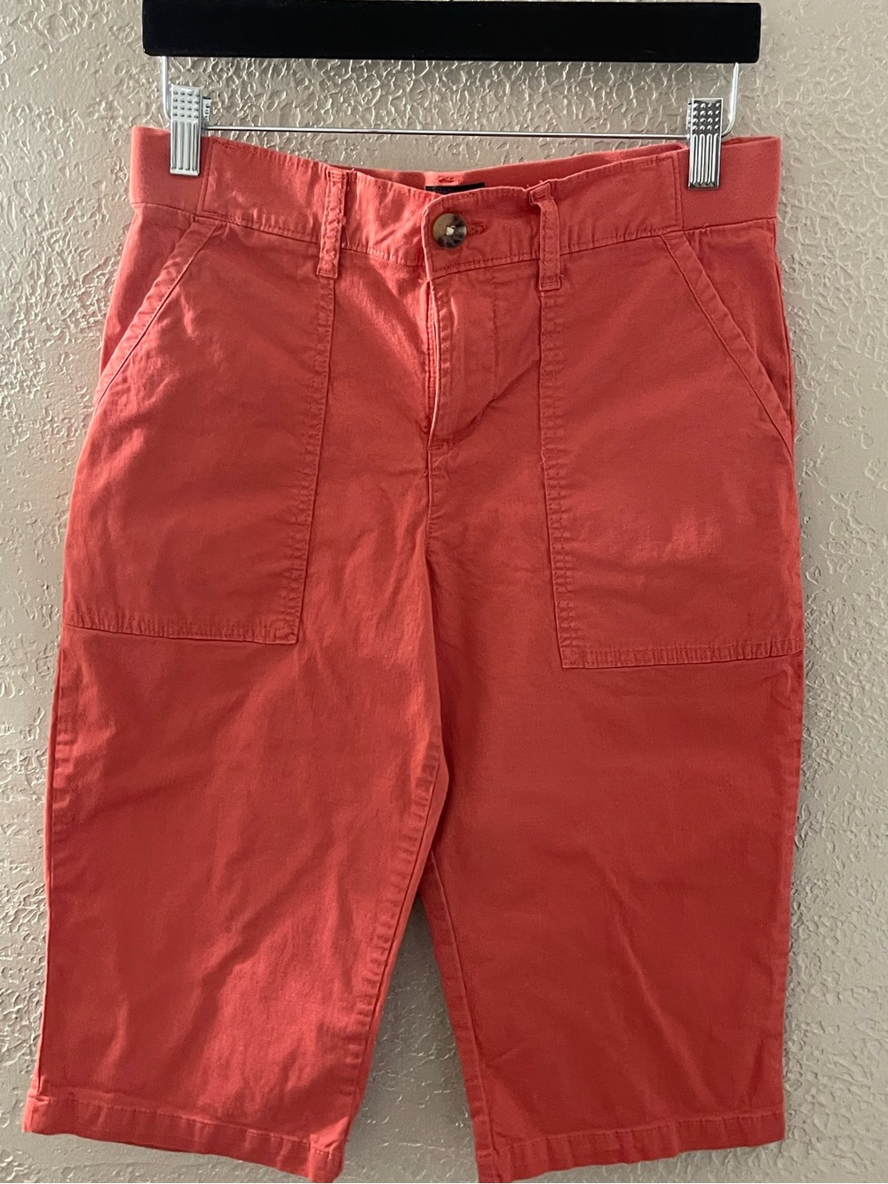 Lee Coral Cotton‎ Stretch Chinos Capris Size 6